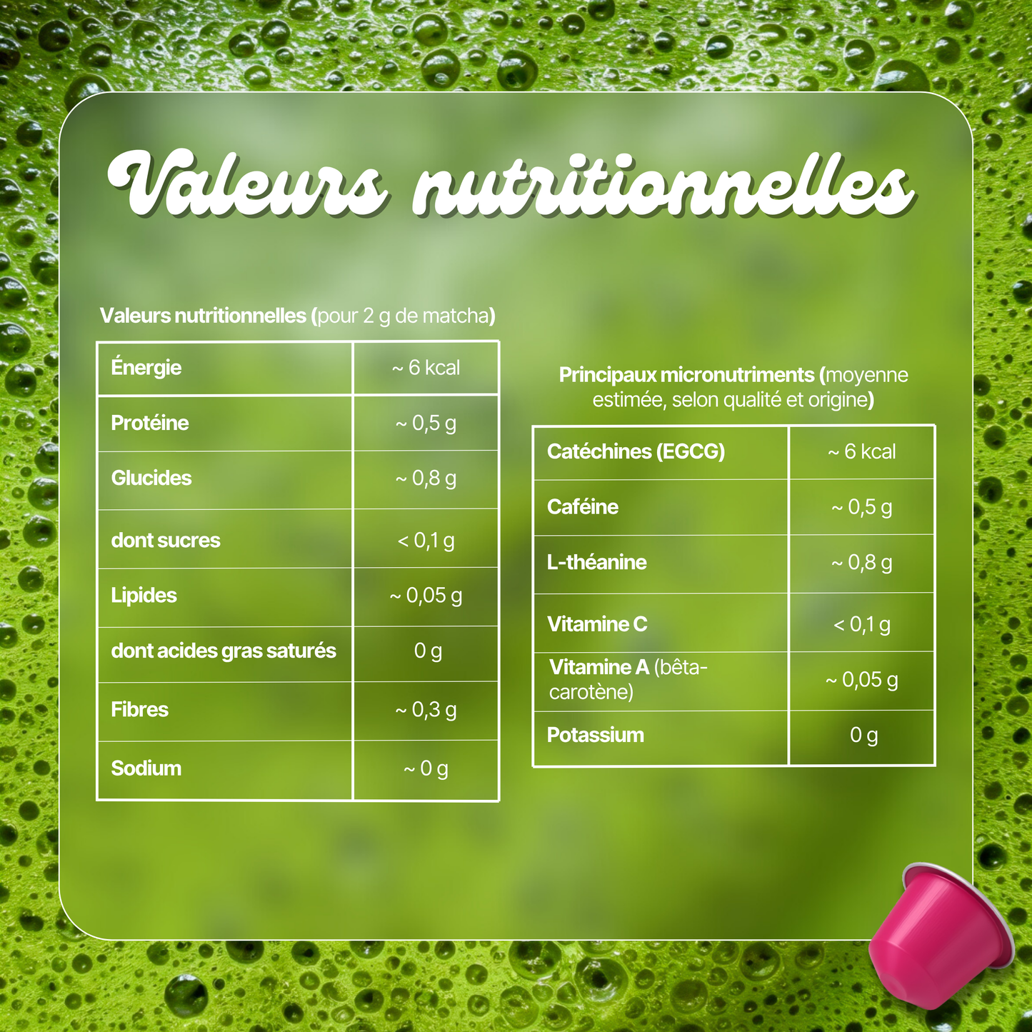 Pack 30 capsules matcha & 1 tasse