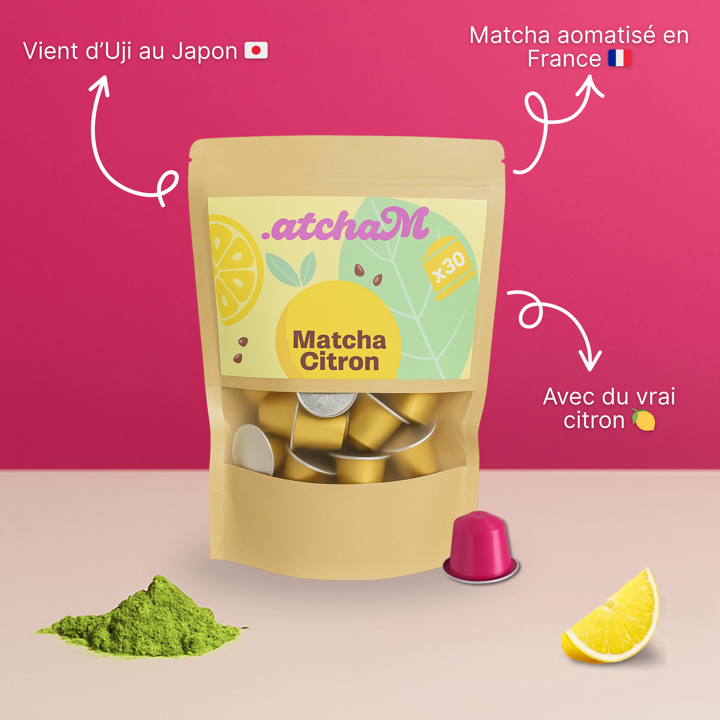 Matcha Citron – 30 Capsules Nespresso®