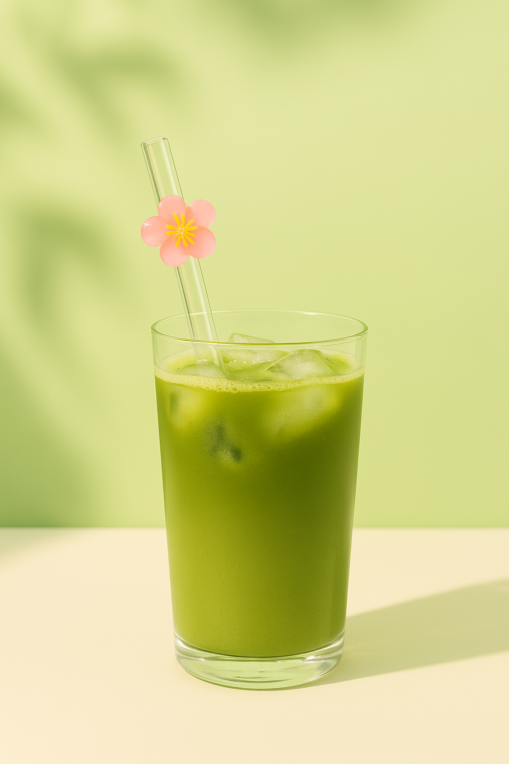 Paille en verre - Fleur