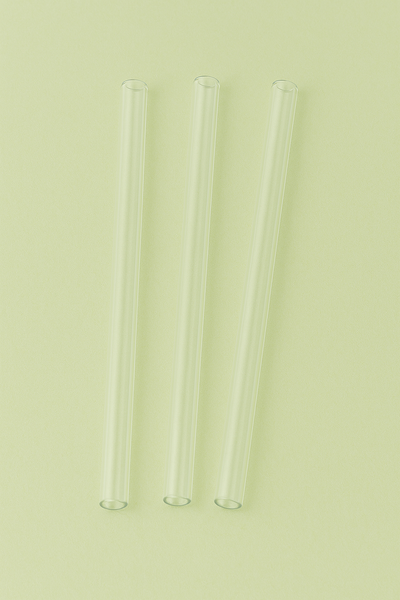 Pailles en verre (lot de 3)